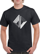 Set of white triangles in hipster style Men's T-shirt