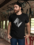 Set of white triangles in hipster style Men's T-shirt