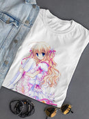 Girl Wearing Pink T-shirt -SPIdeals Designs