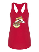 Corgi Dog And Ramen Bowl Racerback Tank -SPIdeals Designs