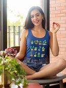 Cacti In Cute Vases Racerback Tank -SPIdeals Designs
