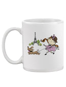 Girl And Dog In Paris Mug -SPIdeals Designs