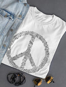 Floral Peace Sign T-shirt -SPIdeals Designs