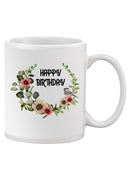 Happy Birthday Wreath Mug -SPIdeals Designs