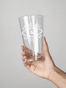 Open Eyes Pint Glass -SPIdeals Designs