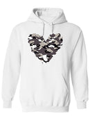Camouflage Heart Hoodie -SPIdeals Designs