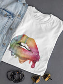 Watercolor Lips T-shirt -SPIdeals Designs