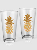 Golden Pineapples Pint Glass -SPIdeals Designs
