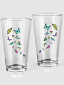 Butterflies In A Group Pint Glass -SPIdeals Designs