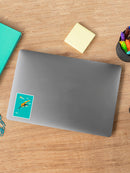 Giraffe Riding A Shark Sticker -Jay Fleck Designs