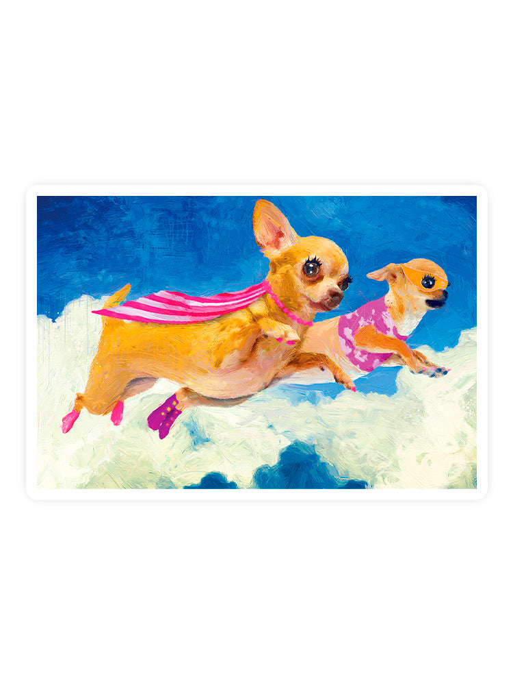 Flying Chihuahuas Sticker -Porter Hastings Designs
