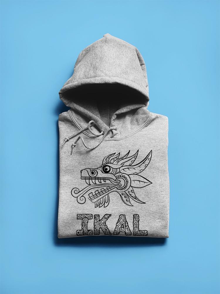 Ikal Text With A Snake Hoodie Women's -Ikal Designs