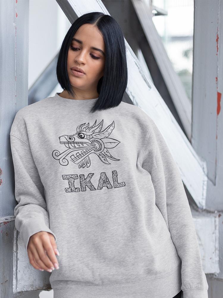Ikal With A Snake Outline Sweatshirt Women's -Ikal Designs