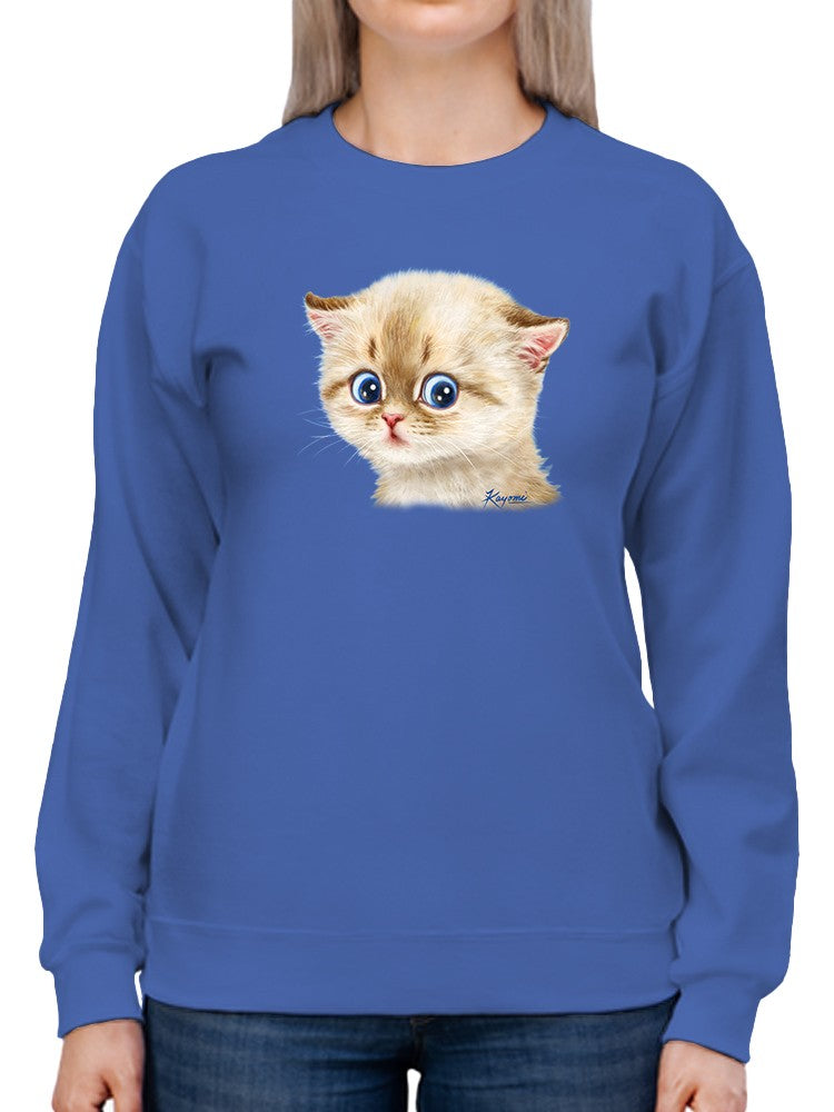Adorable Kitten Sweatshirt -Kayomi Harai Designs