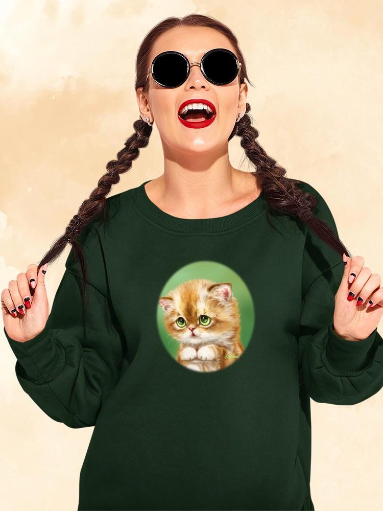 Ashamed Cat Sweatshirt -Kayomi Harai Designs