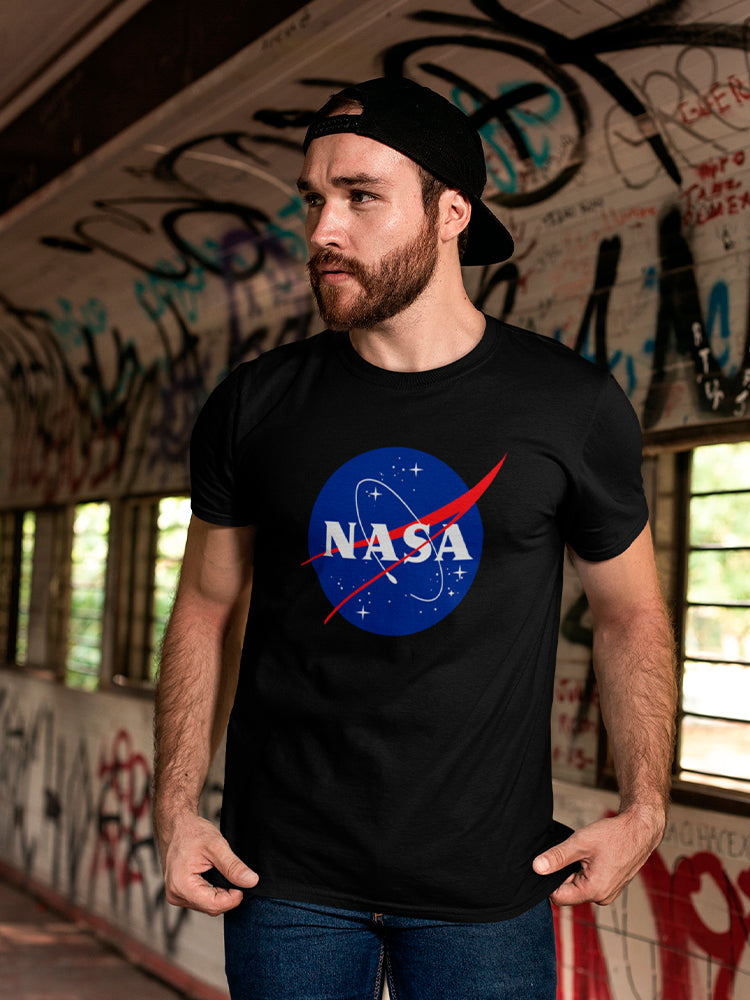 NASA Meatball Logo Space Stars Grunge Style Men's T-shirt