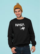 Nasa Spaceship On Space Sweatshirt Men's -NASA Designs