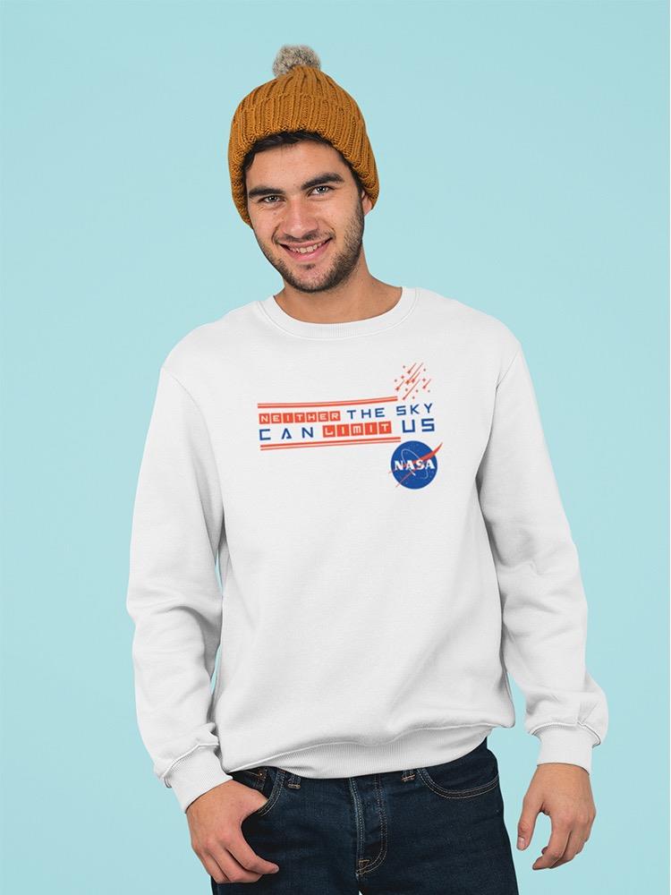 The Sky Can't Limit Us Sweatshirt Men's -NASA Designs