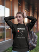 Nasa Astronaut And Red Sun Sweatshirt Women's -NASA Designs