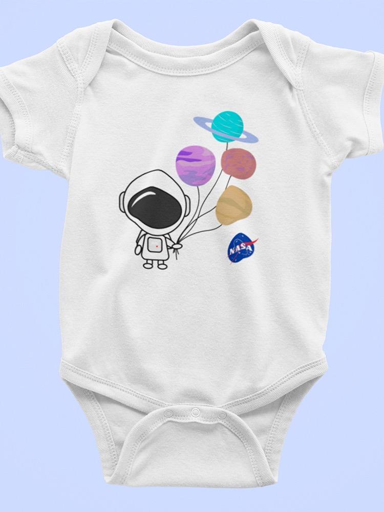 Nasa Little Astronaut W Balloons Bodysuit -NASA Designs