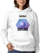 Nasa Purple Explore Badge Hoodie or Sweatshirt -NASA Designs