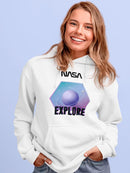 Nasa Purple Explore Badge Hoodie or Sweatshirt -NASA Designs