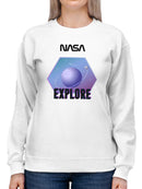 Nasa Purple Explore Badge Hoodie or Sweatshirt -NASA Designs