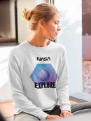 Nasa Purple Explore Badge Hoodie or Sweatshirt -NASA Designs