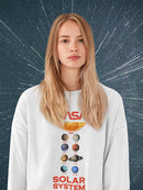 Nasa Solar System W Names Hoodie or Sweatshirt -NASA Designs