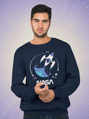 Nasa Baby Blue Rocket Art Hoodie or Sweatshirt -NASA Designs