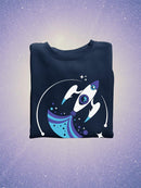 Nasa Baby Blue Rocket Art Hoodie or Sweatshirt -NASA Designs
