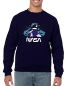 Nasa Spaceman W Planet Earth Hoodie or Sweatshirt -NASA Designs