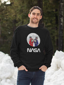 Nasa Astronaut Duo Over Moon Hoodie or Sweatshirt -NASA Designs