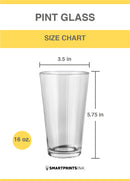 Girl Loves 4Th Of July Pint Glass -SmartPrintsInk Designs