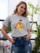 Man On A Dragon T-shirt -Stellina Chen Designs