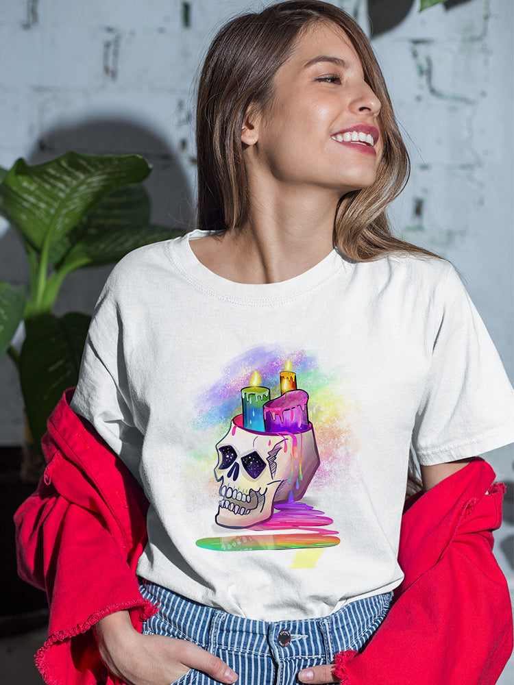 Candle Skull T-shirt -Rose Khan Designs