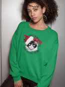 Grumpy Cat Meh Sweatshirt Women's -T-Line Designs