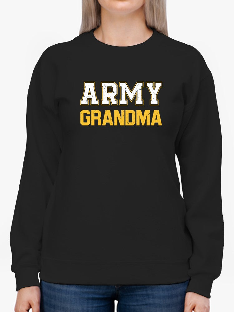 Army Grandma Phrase Sweatshirt Women's -Army Designs