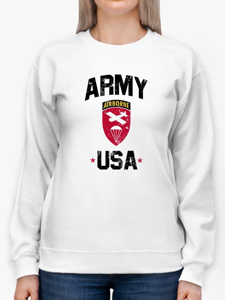 Army Airborne Logo Sweatshirt Women's -Army Designs