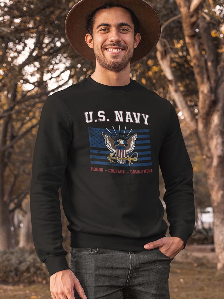 U.S. Navy Honor  Sweatshirt Men's -Navy Designs