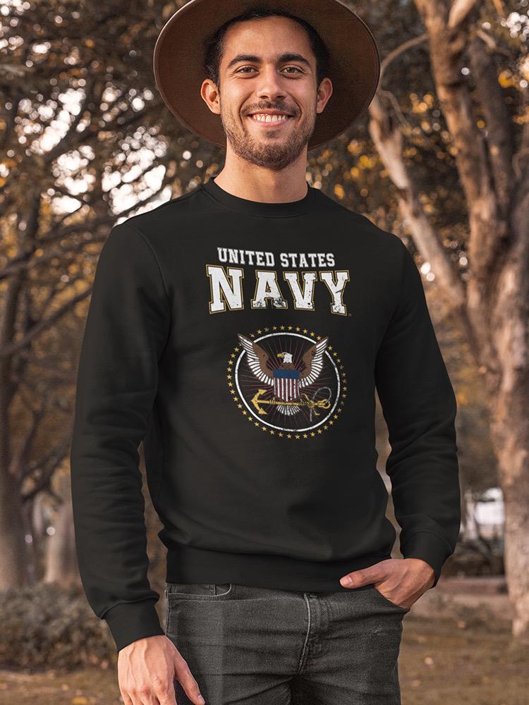 United States Navy Eagle Quote Sweatshirt Men's -Navy Designs