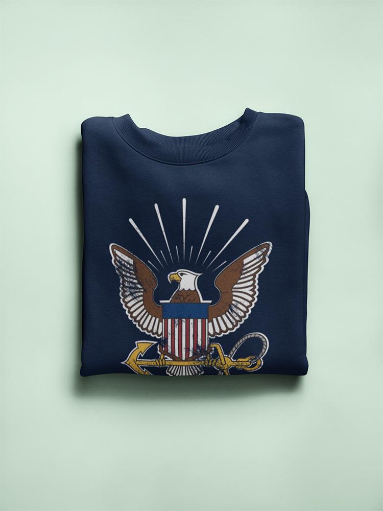 Eagle And Anchor U.S. Navy Sweatshirt Men's -Navy Designs