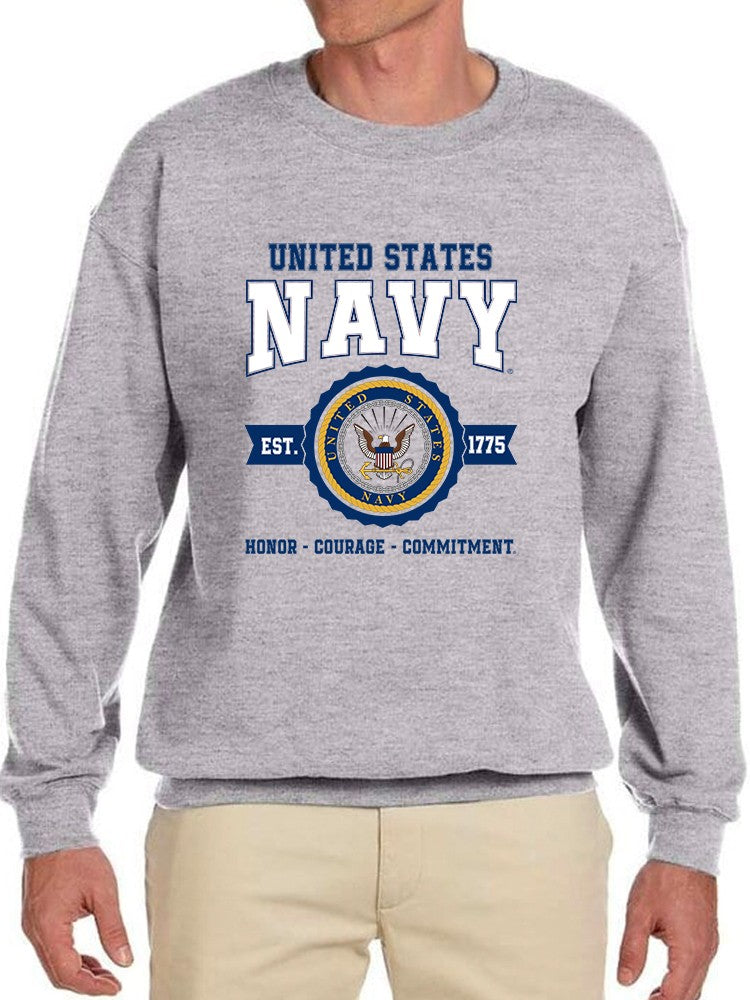 United States Navy 1775 Sweatshirt Men's -Navy Designs