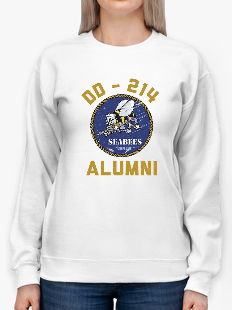 Alumni Seabees Phrase Sweatshirt Women's -Navy Designs
