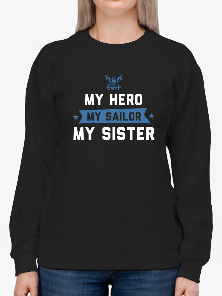 Hero Sailor Sister Sweatshirt Women's -Navy Designs
