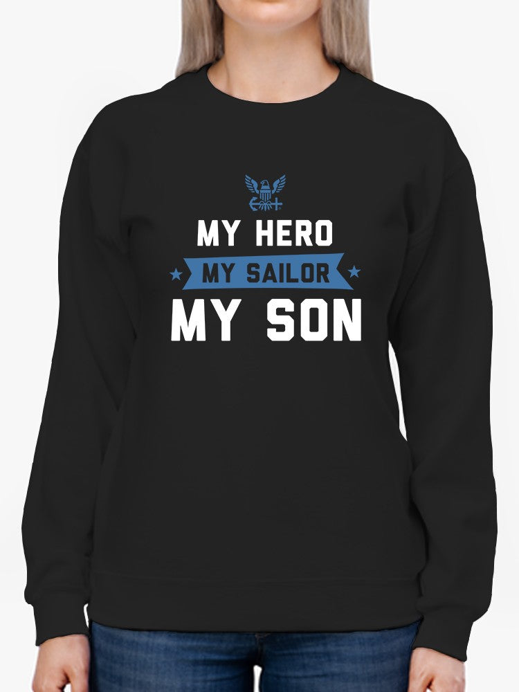 Hero Sailor Son Sweatshirt Women's -Navy Designs