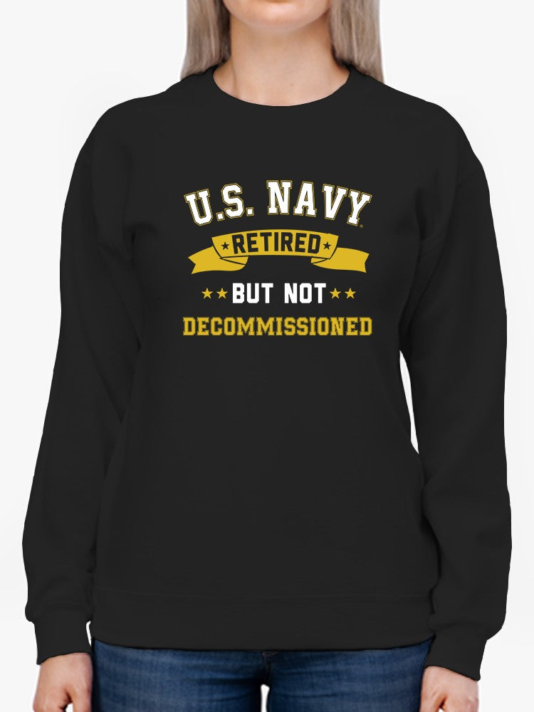 U.S. Retired Phrase Sweatshirt Women's -Navy Designs