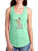 Cute Dog On A Unicycle T-shirt -Fab Funky Designs