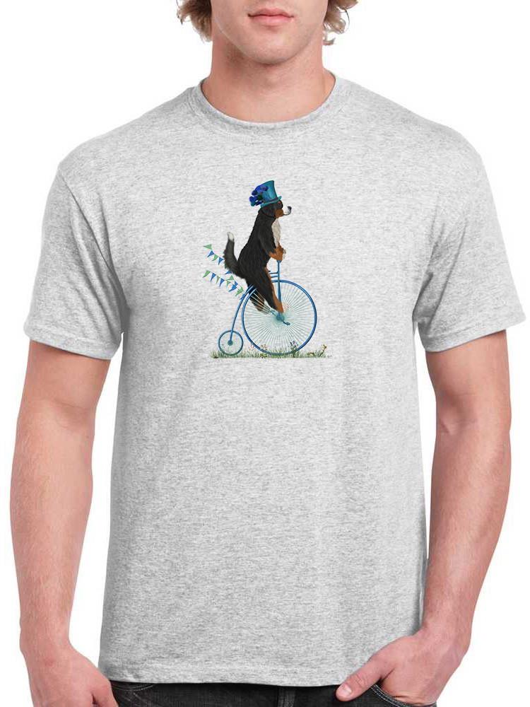 Bernese On Penny Farthing T-shirt -Fab Funky Designs
