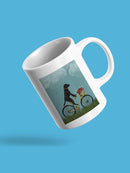 Black Labrador On A Bicycle Mug -Fab Funky Designs